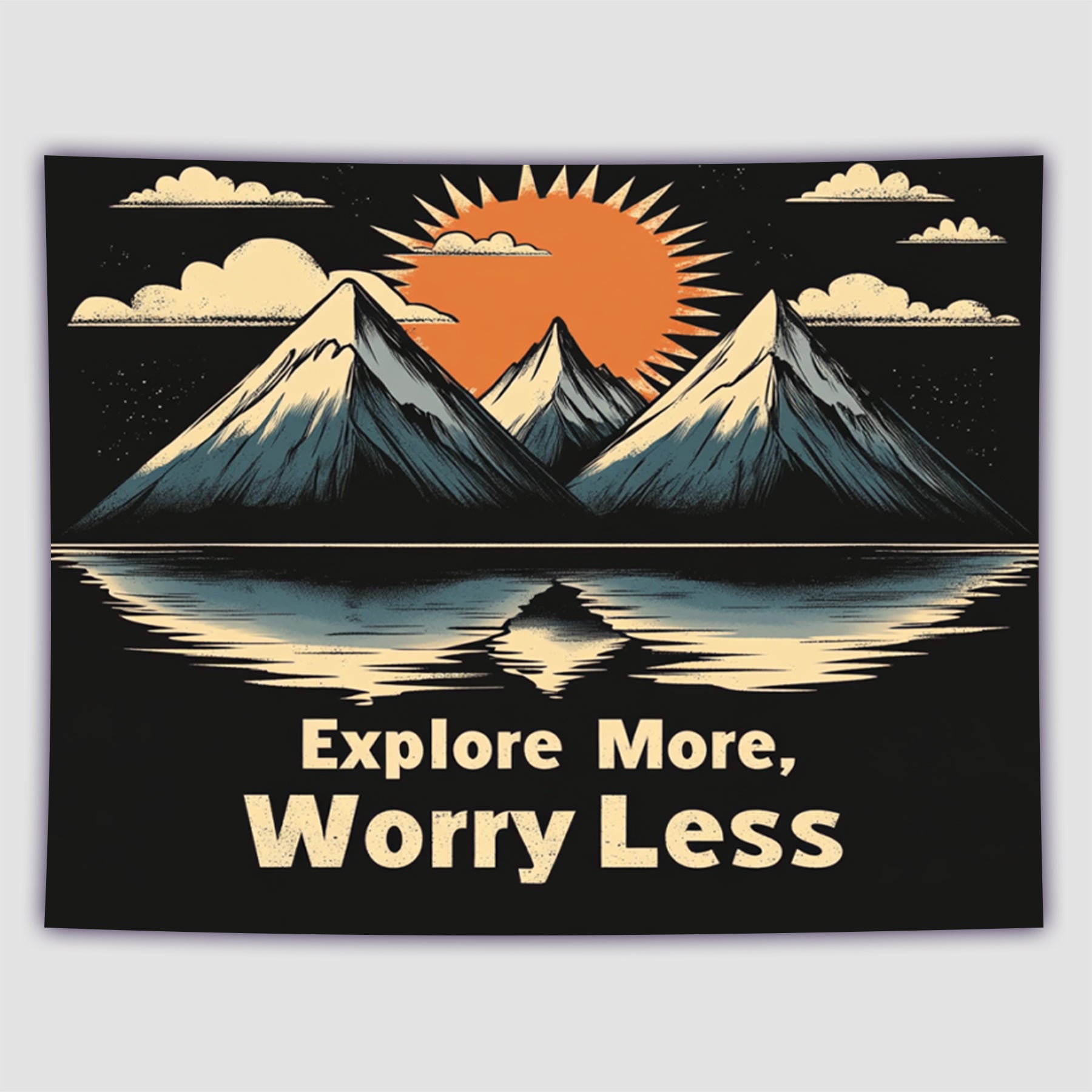Mountain and River Exploration Fashion Wall Haning Decoration Tapestry